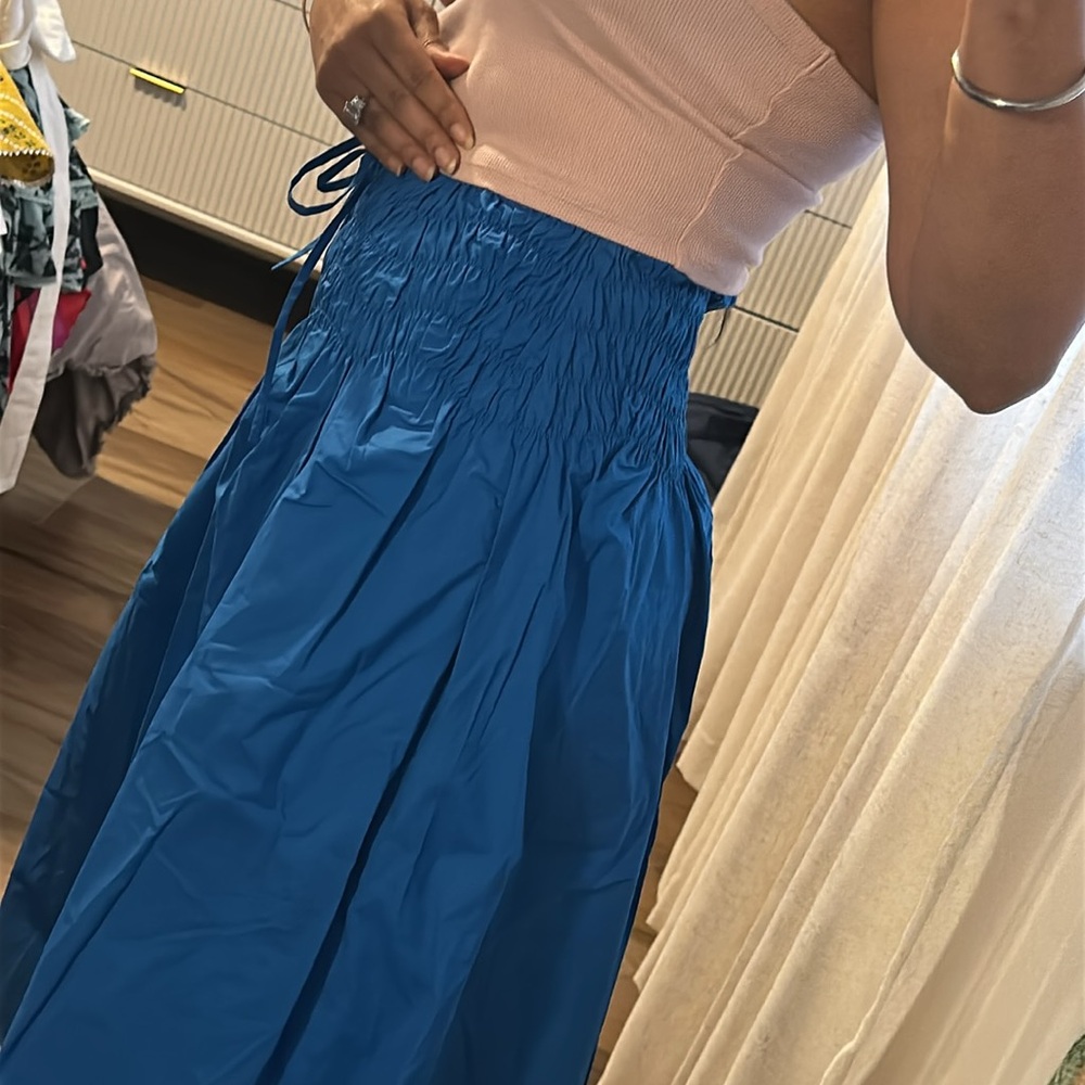 En Saison Blue Midi Skirt - Picture 2 of 5